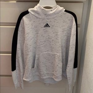Adidas White Hooded Pullover.